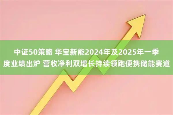中证50策略 华宝新能2024年及2025年一季度业绩出炉 营收净利双增长持续领跑便携储能赛道
