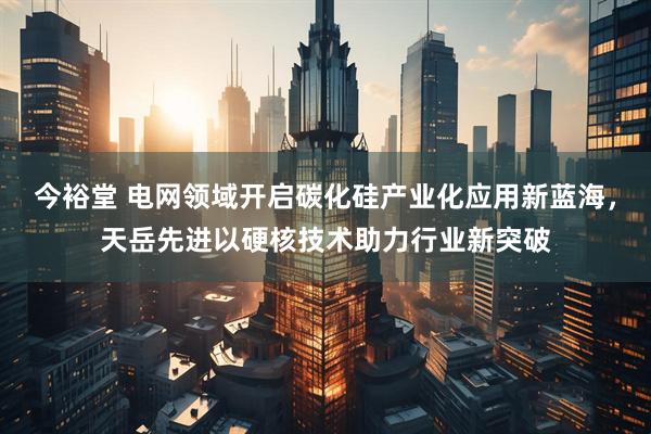 今裕堂 电网领域开启碳化硅产业化应用新蓝海,天岳先进以硬核技术助力行业新突破