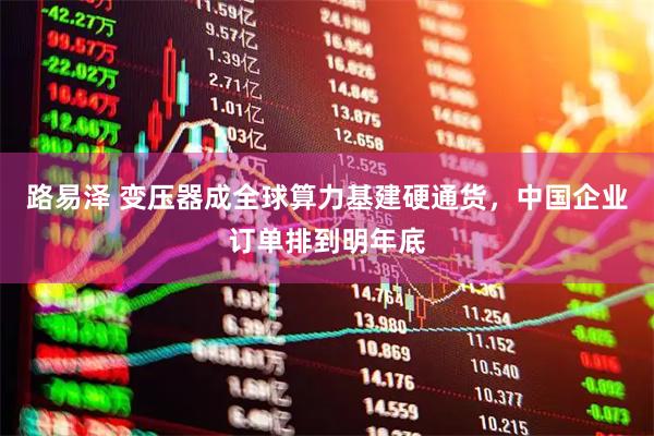 路易泽 变压器成全球算力基建硬通货，中国企业订单排到明年底
